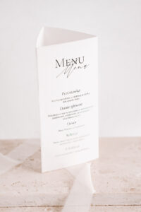 Menu – numer stołu VICTORIA