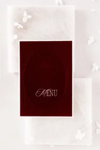 Menu CHARLOTTE no. 10 z tłoczeniem