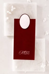 Menu CHARLOTTE no. 5 z tłoczeniem