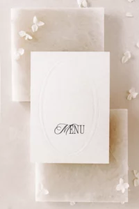 Menu CHARLOTTE no. 9 z tłoczeniem