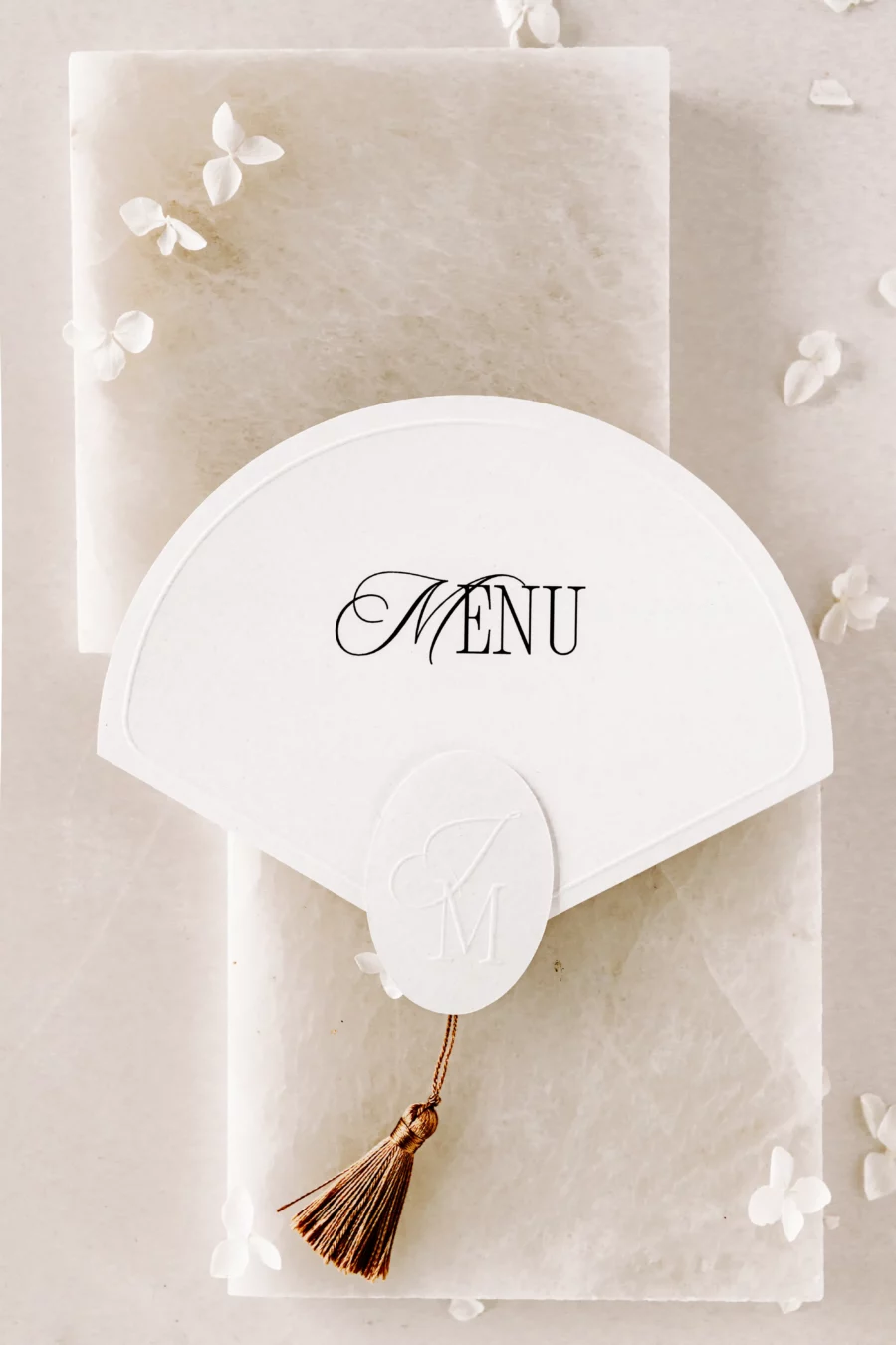 Wachlarz menu CHARLOTTE z tłoczeniem