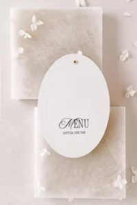 Menu - winietka CHARLOTTE no. 2 z tłoczeniem