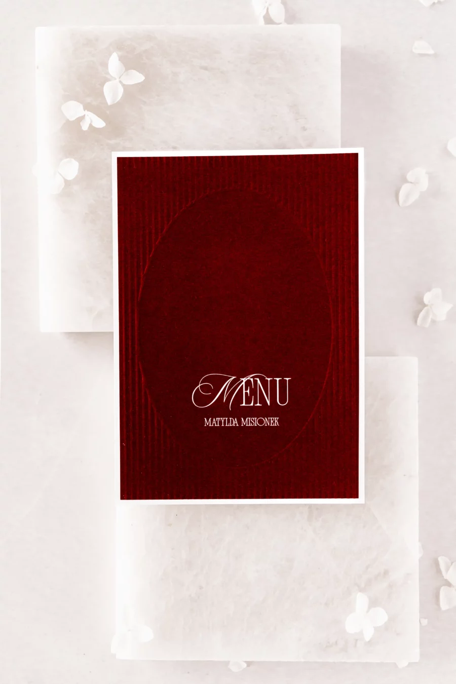 Menu - winietka CHARLOTTE no. 10 z tłoczeniem