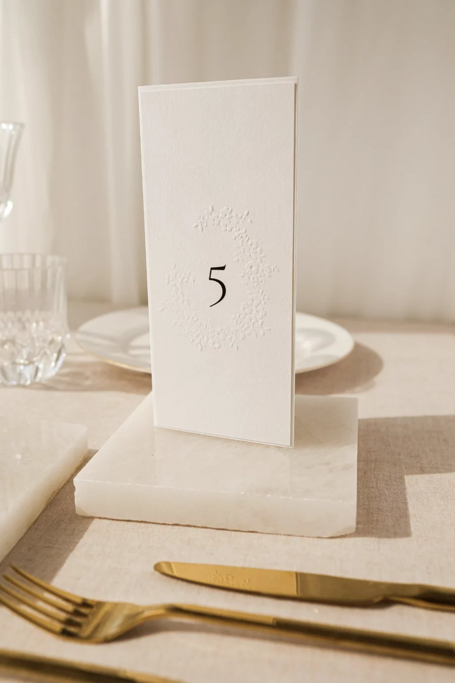 Menu + numer stołu ROSALIA no. 2