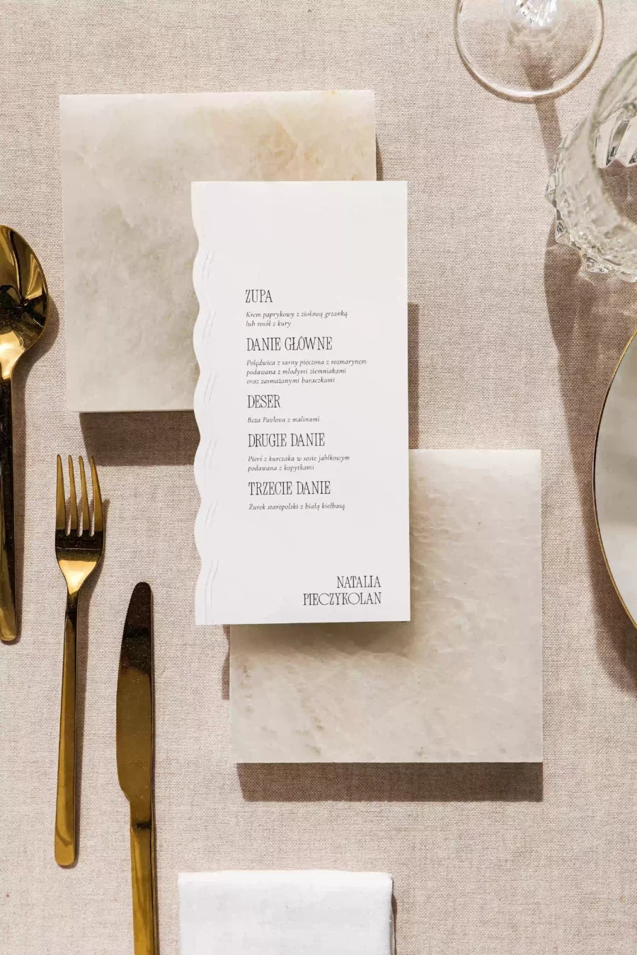 Menu - winietka BIANCA no. 6