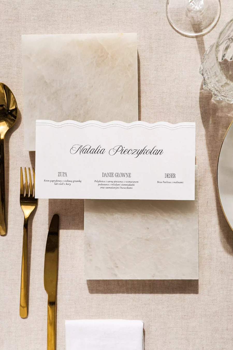 Menu - winietka BIANCA no. 2