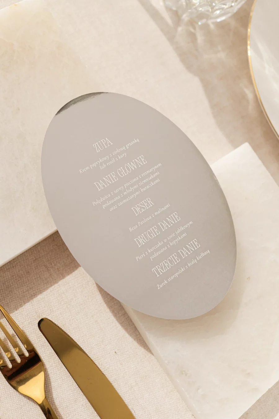 Menu leżące SILVIA no. 4 srebrne lub złote