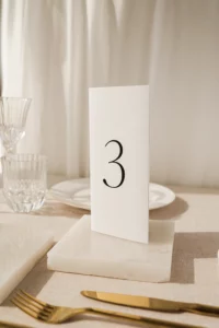 menu numer stołu VALERIE