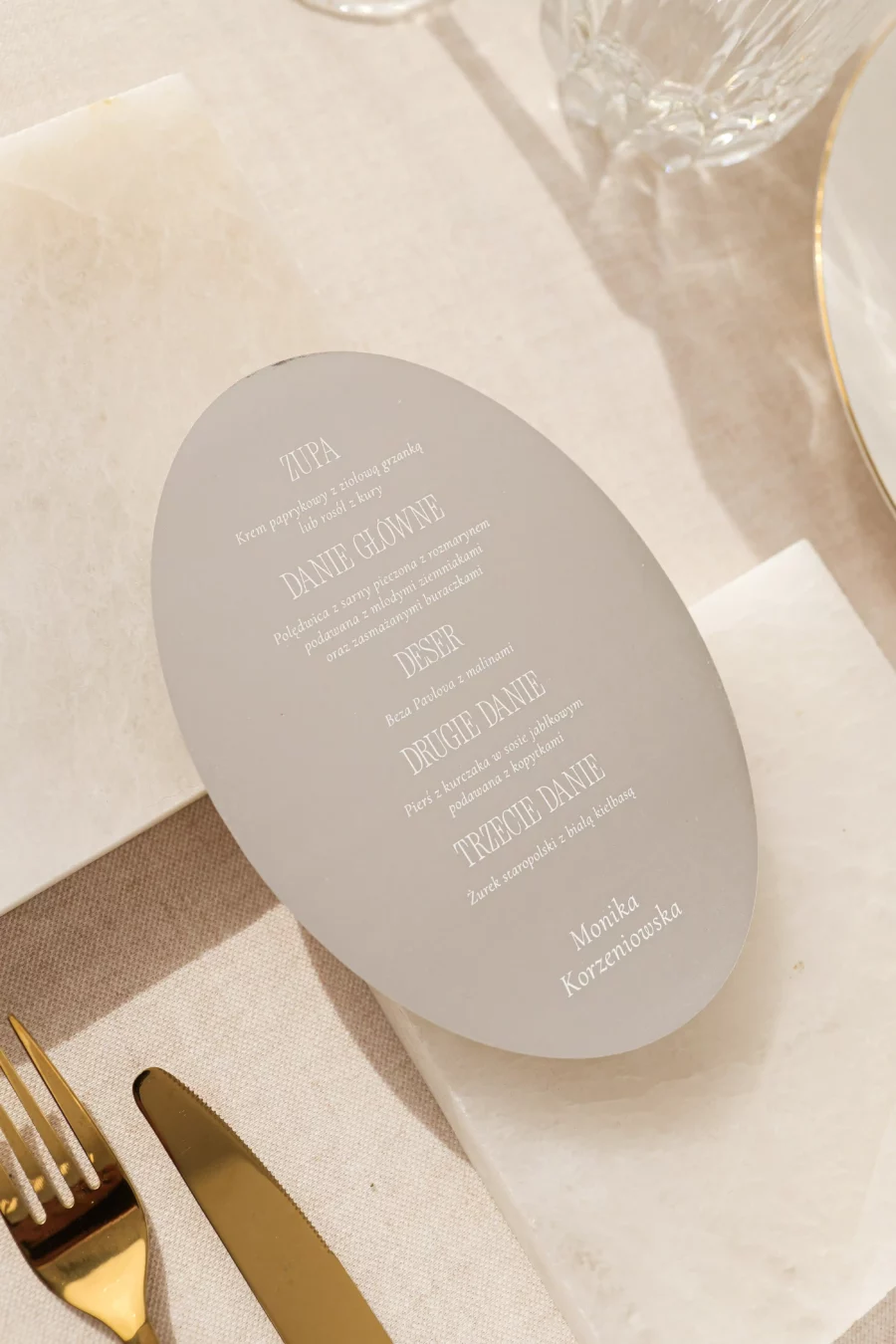 Menu - winietka SILVIA no. 5 srebrna lub złota