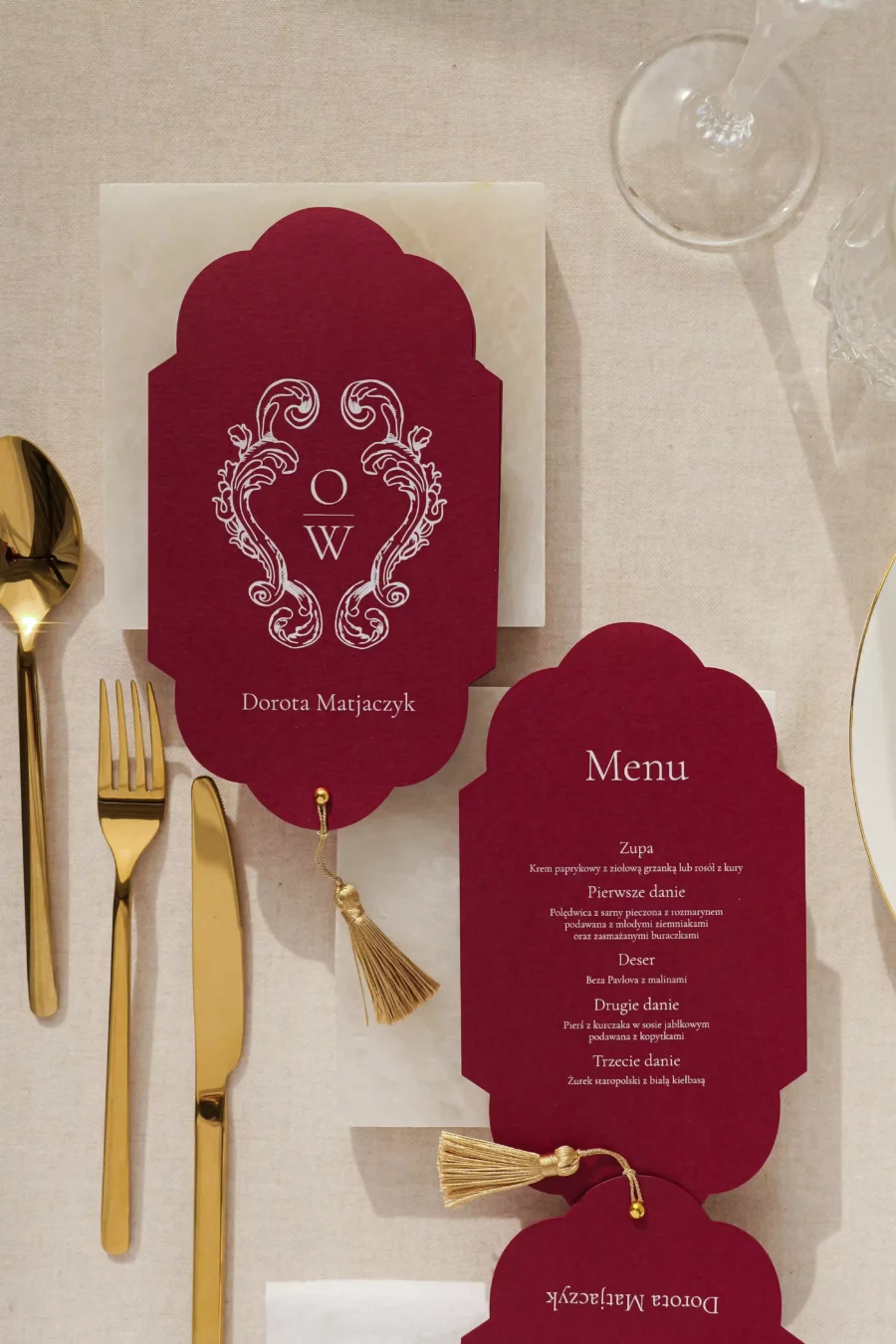 Menu - winietka VALENTINA no. 5