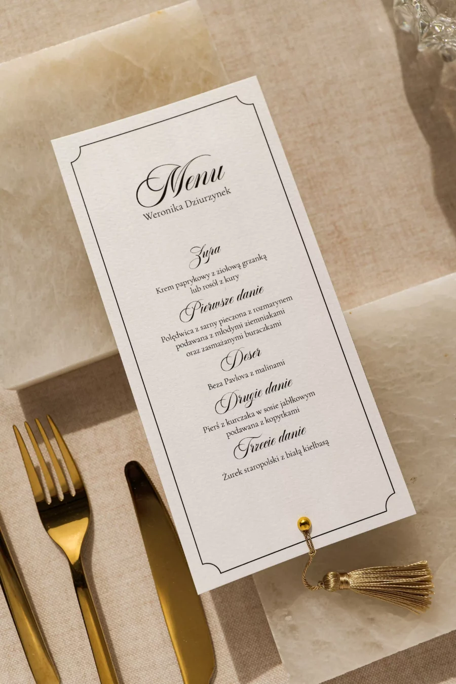 Menu - winietka SIMONA no. 8